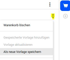 Vorlage speichern