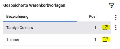 Vorlage auswählen