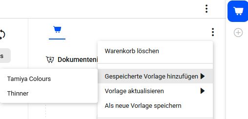 Vorlage hinzufügen